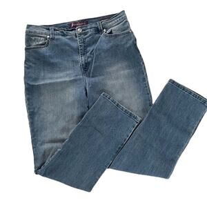 Gloria Vanderbilt Amanda Straight Leg, Stretch, Jeans Medium Wash/Rinse, Size 14